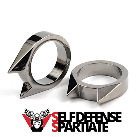 bague de combat self defense argent