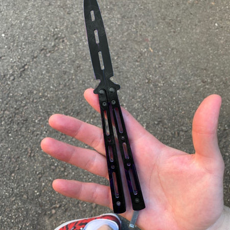 Couteau papillon self defense spartiate lame