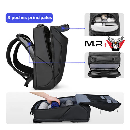 Sac antivol self defense spartiate grandes poches